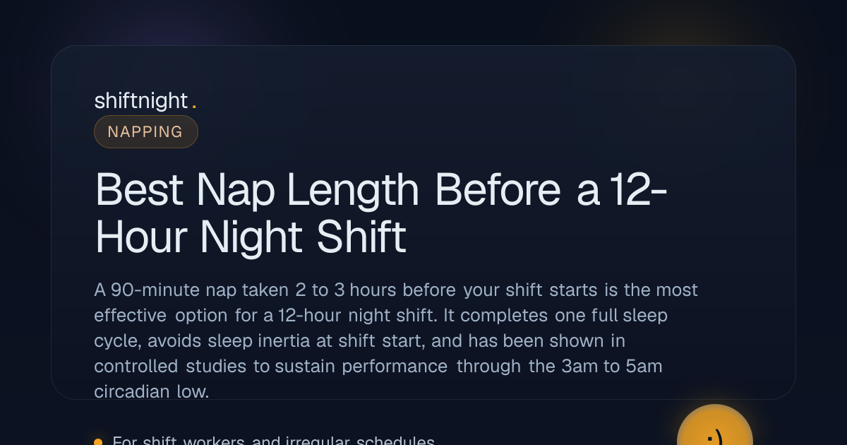 Best Nap Length Before a 12-Hour Night Shift | ShiftNight